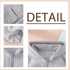 Felpe <span class=keywords><strong>con</strong></span> Cappuccio e <span class=keywords><strong>Zip</strong></span> per Ragazze, Classiche a Maniche Lunghe, Oversize <span class=keywords><strong>con</strong></span> <span class=keywords><strong>Zip</strong></span> Integrale per Adolescenti e Bambine - Product Image 2