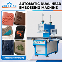 Automatische Doppelkopf-Silikon-Heißprägemaschine für 3D-Logos und Aufnäher auf Stoff, T-Shirts, Hoodies und Leder