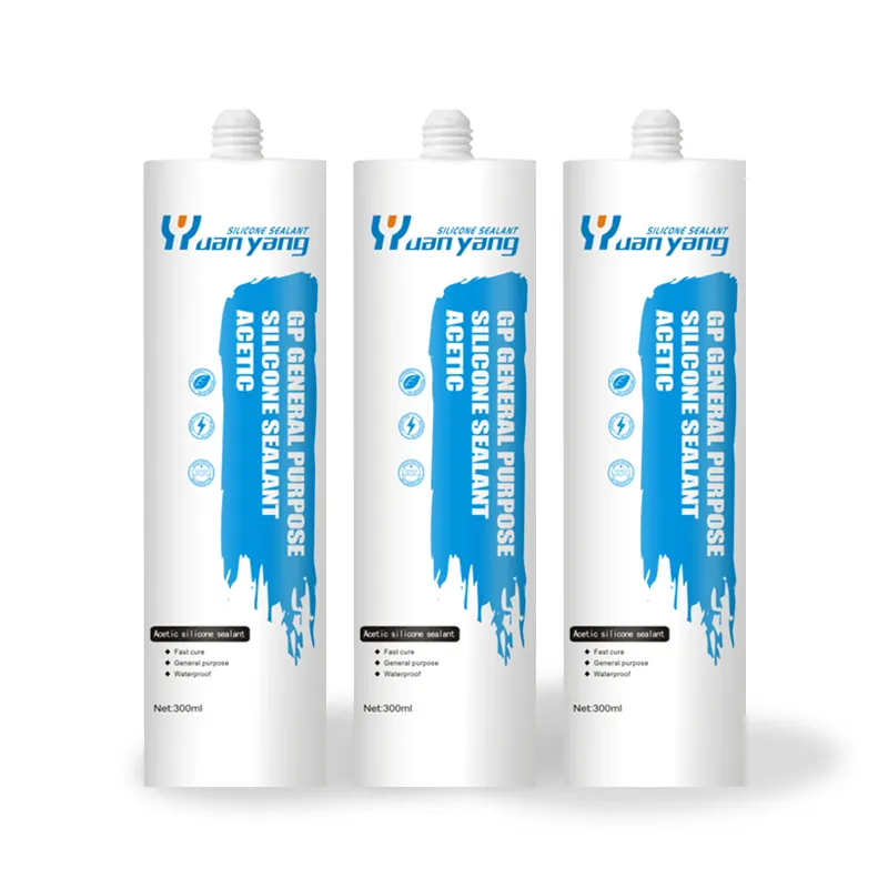 Keo thủy tinh bê tông nứt phụ trung tính chữa acedic rõ ràng Polyurethane cường độ cao không thấm nước dính Silicone sealant