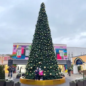 Custom Wholesale 30ft Hotel Led Lights Cone Metal Frame Giant Large Shopping Mall Outdoor Commercial Christmas Tree