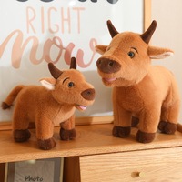 Peluche de simulation transfrontalière : Bouc d'eau, Vache jaune, Yak - Poupée en tissu pour enfants, rembourrée en coton PP, Cadeau pour événements