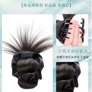 Coletero para el pelo con moño, negro, de alambre resistente al calor, estilo moño bajo, hecho a mano, para mujer, accesorio de peinado - Product Image 1