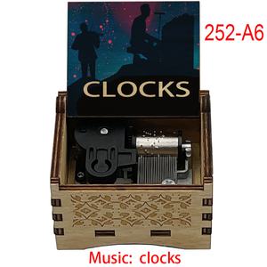 Carillon in Legno con Orologio <span class=keywords><strong>Coldplay</strong></span>, Scatola Musicale a Carica Manuale, Regalo per Natale, Compleanno, San Valentino, Amici e Innamorati - Product Image 6