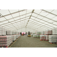 Tente de stockage industrielle temporaire TENTCHO, grande tente extérieure robuste 30x30, imperméable en PVC