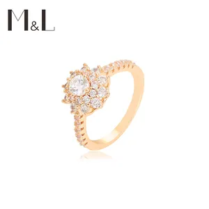 M&L-5 Xuping jewelry diamond charm jewelry Encrusted with zircon delicate charm ring