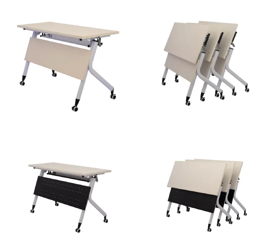 school furniture double seater school desk and chair folding training table