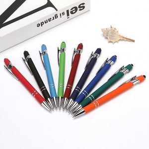 05 Aluminum <b>Stylus</b> Ballpoint <b>Pen</b> Soft Rubber Touch Screens Custom Logo Metal Ballpen - Product Image 2