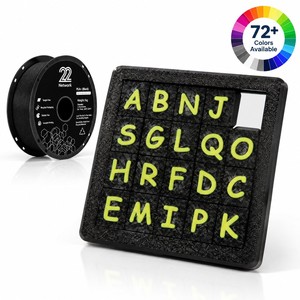 Jeu de puzzle coulissant en lettres de l'alphabet imprimé en 3D FDM personnalisé, jouet éducatif stimulant pour le cerveau - Product Image 1