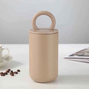 Minimalist Stainless Steel Vacuum Tumbler 500Ml <b>Thermal</b> Insulation Travel <b>Mug</b> With Lid Round Design For Adults - Product Image 4