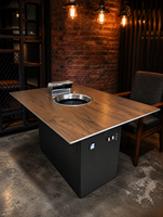 Table de barbecue coréen en acier inoxydable auto-purifiante sans fumée Ji Lu pour la restauration (vente en gros)