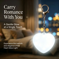 Porte-clés veilleuse LED en forme de cœur, rechargeable par USB, avec capteur tactile, mini lampe à arrêt automatique, breloque de sac portable, cadeau pour femmes et enfants