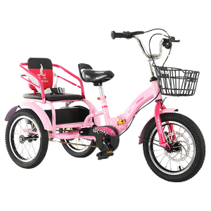 Triciclo Plegable Unisex de Doble Asiento para Niños de 3 a 10 Años, Cuerpo de Acero al Carbono, Ruedas de 14, 16, 18 y 20 Pulgadas Opcionales - Product Image 5