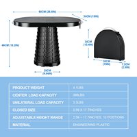 Table de camping pliable multifonctionnelle Tabouret de voyage Table rétractable télescopique pliable