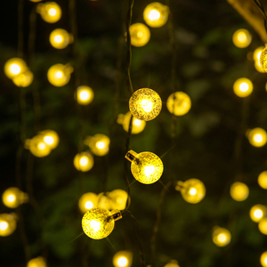 100 LED Solar <b>String</b> Lights 12m Crystal Bubble <b>Ball</b> Fairy Lamp RGB Warm White IP65 Waterproof Garden Christmas Decoration Light - Product Image 5