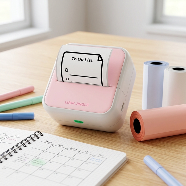 Portable USB Thermal Barcode Adhesive Commercial Tag Home Note Label Printer Machine Cross-Border Stock