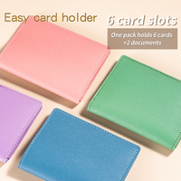 Sac de cartes de crédit bancaire logo personnalisé ultra-mince carte en cuir PU manchon de protection sac de pièce de monnaie de point de voiture mince