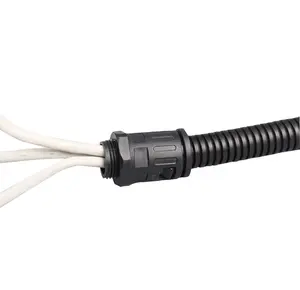 Quick Plug Flexible Plastic Corrugated EMT Conduit Connector with Washer Available