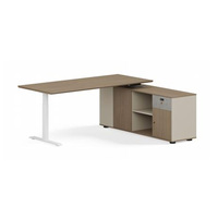 Meubles de bureau modernes pour dirigeants, bureau de direction convertible en forme de L, bureau en bois pour l'espace de travail du directeur