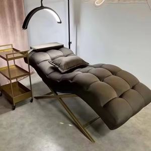 Cama Curva para Pestañas Wss Beauty, Cama Personalizada para Extensión de Pestañas con Topper de Espuma Viscoelástica, Juego de Cama y Silla para Pestañas, Muebles de Salón - Product Image 1