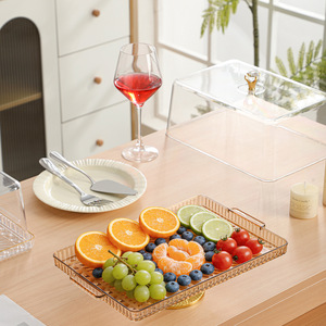 Plateau à dessert transparent avec couvercle Beauty Life pour servir des collations et des fruits, design élégant, qualité alimentaire - Product Image 4