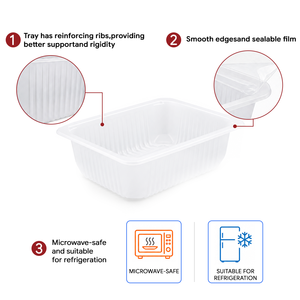 Plateau en PP blanc de qualité alimentaire fabriqué en Chine, plateaux en plastique PP pour l'emballage de la viande et des aliments - Product Image 4