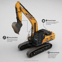 Excavadora Usada SANY SY365, Excavadora de Orugas de Servicio Pesado, Remanufacturada, Máquina Hidráulica de 34 Toneladas para Minería y Construcción
