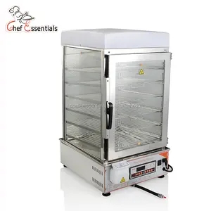 PFGM.600S Comercial 6 camadas bun steamer Automático Energy-efficient tempered glass hot food display aquecedor