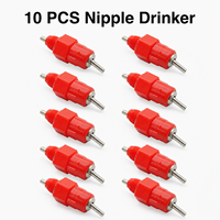 10 Pièces Abreuvoir à tétine pour poulets, Abreuvoir automatique pour volailles, Abreuvoir pour poulets, canards, cailles