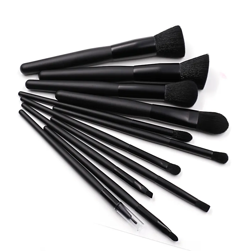 Lot de 11 pinceaux de maquillage professionnels doux pour le visage, ensemble de pinceaux de maquillage pour fond de teint