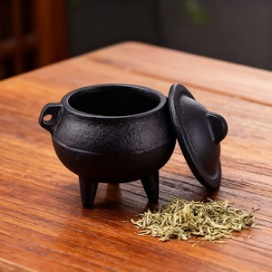 鋳鉄製香炉＆ホルダー ミニ釜 アロマティックセージ パロサント樹脂 炭 日本のお香 |   ホーム - Product Image 5