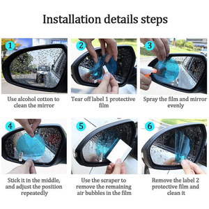 Película protectora antiniebla para espejo retrovisor de coche, el mejor pegamento a prueba de lluvia - Product Image 6