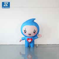 Modèle de personnage de dessin animé gonflable personnalisé pour la décoration d'ambiance extérieure et commerciale