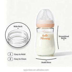 Bouteille en <span class=keywords><strong>verre</strong></span> pour bébé de qualité supérieure personnalisée, sans BPA, en <span class=keywords><strong>verre</strong></span> borosilicate haute résistance, <span class=keywords><strong>biberon</strong></span> <span class=keywords><strong>anti</strong></span>-<span class=keywords><strong>colique</strong></span> pour nouveau-nés de 0 à 12 mois - Product Image 4