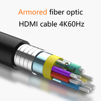 Câble HDMI blindé en fibre optique pour scène 2.1 AOC 8K/60Hz 4K/120Hz Recyclable Réutilisable Longue Distance 20m 30m 50m 100m