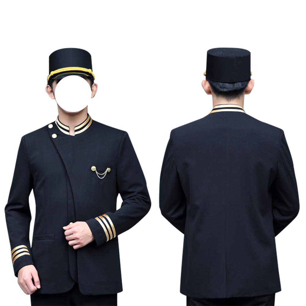 Высококачественная модная одежда на заказ для работы в аэропорту, гостинице, королевская Униформа охранника для мужчин, осенняя/зимняя униформа