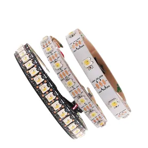 Beralamat RGB RGBW 5050 Strip LED tahan air 144 2812 2812b SK6812 WS2812 WS2812b fleksibel tembaga hangat emisi putih Suara 5V