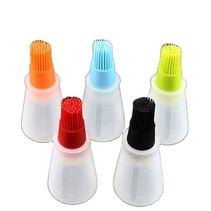 Oil Bottle With Silicone Brush Silicone Plastic Bottle With Silicone Brush High Quality Professional Kitchen Products Plastic Oil Bottle With Silicone Brush Utensil