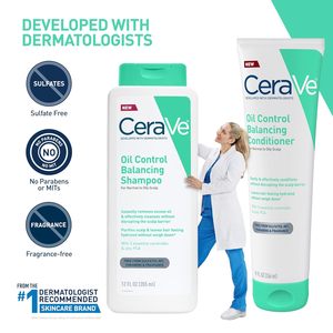 Shampoo équilibrant 100% anti-graisse 12 Fl Oz pour cuir chevelu normal à gras avec céramides et zinc PCA - Product Image 5