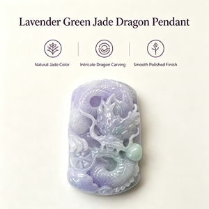 Nuevo Collar con Colgante <span class=keywords><strong>de</strong></span> <span class=keywords><strong>Jade</strong></span>íta Púrpura <span class=keywords><strong>de</strong></span> Birmania Tallado a Mano con Dragón Chino, Estilo Feng Shui, Llegada 2026 - Product Image 4