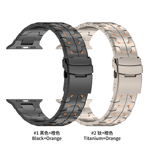 สายนาฬิกาไทเทเนียม RYB สำหรับ <span class=keywords><strong>Apple</strong></span> <span class=keywords><strong>Watch</strong></span> 41 มม. แบบพับได้ ใช้ได้กับ <span class=keywords><strong>Series</strong></span> 9 8 7 6 5 <span class=keywords><strong>4</strong></span> 3 2 1 SE สายเปลี่ยน - Product Image 4