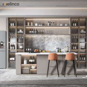 <span class=keywords><strong>Meuble</strong></span> <span class=keywords><strong>de</strong></span> cuisine modulaire mural laqué sur mesure, style européen et américain, avec petit <span class=keywords><strong>comptoir</strong></span> préfabriqué et îlot - Product Image 2