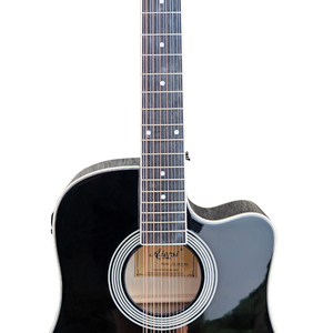 Aiersi Thương Hiệu 41 Inch Điện <span class=keywords><strong>12</strong></span> Chuỗi Acoustic <span class=keywords><strong>Guitar</strong></span> Màu Đen Colour Basswood Dân Gian Nhạc Cụ Giá Rẻ Giá OEM ODM - Product Image 4