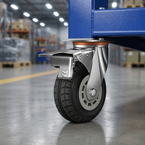 <span class=keywords><strong>Roue</strong></span> pivotante universelle silencieuse en caoutchouc pour chariot <span class=keywords><strong>de</strong></span> transport robuste - Product Image 3