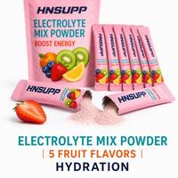 OEM Private Label Elektrolytenpoeder Mix 5 Fruit Smaken Hydratatie Energie Aanvulling 10 Sticks 60g 6g Dosis Sport Supplement