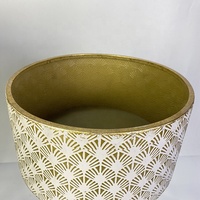 Set Pot Bunga & Rak Tanaman Lander Gold Modern Mewah Ramah Lingkungan Berlapis Krom dari Besi Logam untuk Rumah dan Taman