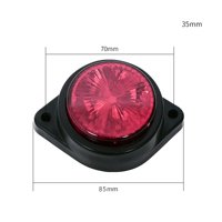 Nouvelle lampe de position latérale ronde mini LED 24V à 5 LED pour camion, petite lampe de gabarit circulaire pour remorque de camion