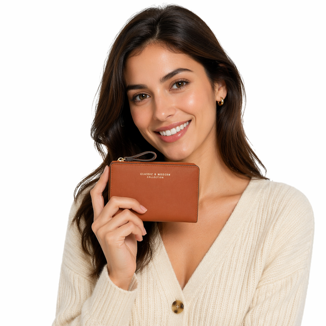 Women's Large Capacity Cross Pattern PU Clutch Wallet Short Zipper Long RFID Feature Polyester Lining-Manufacturer Wholesale