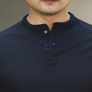<span class=keywords><strong>Camiseta</strong></span> Táctica de <span class=keywords><strong>Manga</strong></span> <span class=keywords><strong>Corta</strong></span> de Secado Rápido para Hombre, Cuello Henry, para Deportes al Aire Libre, Senderismo y Running, Venta al Por Mayor - Product Image 6