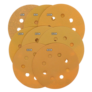 กระดาษทรายแบบมีแถบตีนตุ๊กแก ขนาด 5 นิ้ว 125 มม. 8 รู สีทอง สำหรับขัดแห้งหรือขัดเปียก ใช้กับโลหะ ไม้ และงานขัดเงา<span class=keywords><strong>รถ</strong></span>ยนต์ - Product Image 2