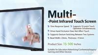 Cadre tactile infrarouge sans lecteur de 47 pouces grand format compatible Windows Android pour l'enseignement et les conférences tout-en-un, neuf/occasion, USB